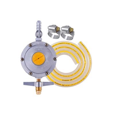 Registro e mangueira para botijão de gás